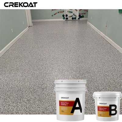 Lớp phủ sàn nhựa Epoxy polymer với các mảnh màu Vinyl trang trí