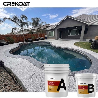Lớp phủ sàn nhựa Epoxy polymer với các mảnh màu Vinyl trang trí