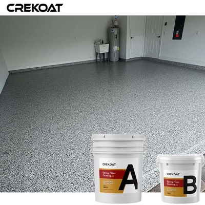 Lớp phủ sàn nhựa Epoxy polymer với các mảnh màu Vinyl trang trí