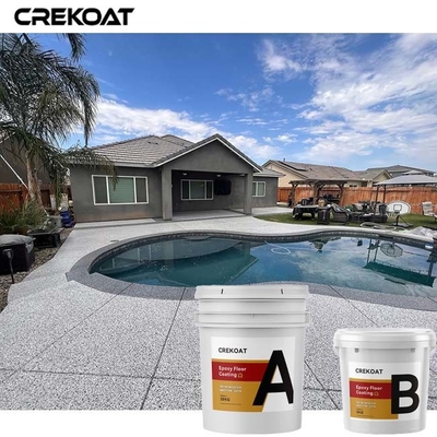 Lớp phủ sàn nhựa Epoxy polymer với các mảnh màu Vinyl trang trí