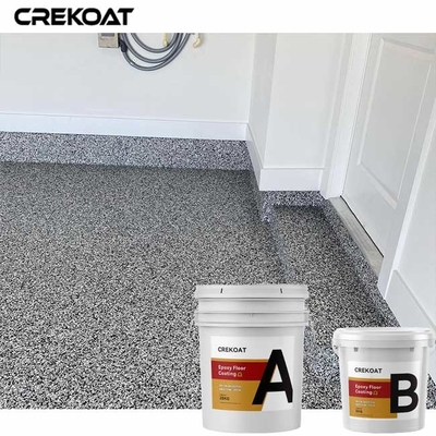 Hệ thống phát sóng Flake Lớp phủ sàn nhựa Epoxy Màu sắc rắn tiêu chuẩn Lớp phủ ngoài