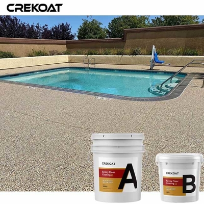 Hệ thống phát sóng Flake Lớp phủ sàn nhựa Epoxy Màu sắc rắn tiêu chuẩn Lớp phủ ngoài