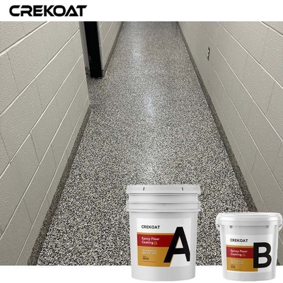 Lớp phủ sàn bằng nhựa Epoxy dạng vảy đầy màu sắc Bề ngoài đá hoa cương cho nhà để xe