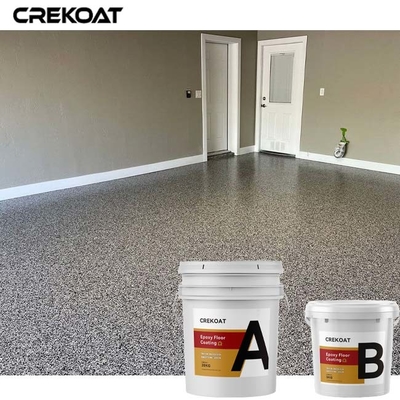 Lớp phủ sàn bằng nhựa Epoxy dạng vảy đầy màu sắc Bề ngoài đá hoa cương cho nhà để xe