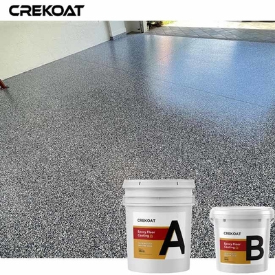 Lớp phủ sàn bằng nhựa Epoxy dạng vảy đầy màu sắc Bề ngoài đá hoa cương cho nhà để xe