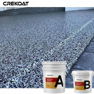Lớp phủ sàn nhựa Epoxy chống trơn trượt Sơn bê tông vảy màu xám