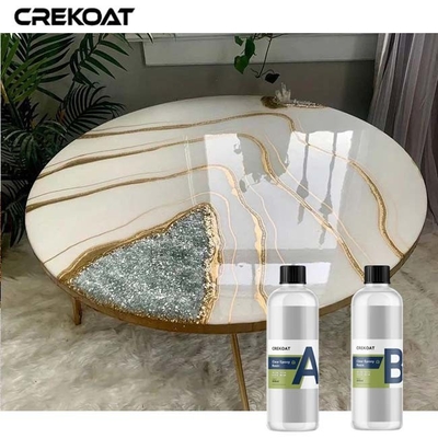 Chống ố vàng kim loại Đúc nhựa Sàn 3D Mặt bàn Epoxy