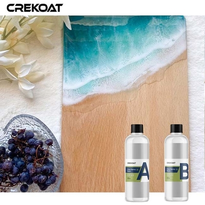 Crystal Clear Epoxy Resin Lớp phủ ngoài Độ nhớt cao Bảo dưỡng nhanh cho hàng thủ công