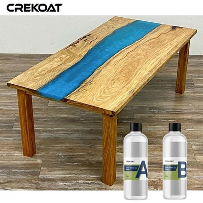 Đúc keo nhựa Epoxy trong suốt cho mặt bàn Bề mặt thanh Gỗ Hoàn thiện