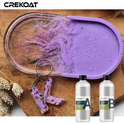 Nghệ thuật có độ bóng cao Nhựa Epoxy trong suốt Bảo vệ khỏi tia cực tím Tỷ lệ trộn 1:1 theo thể tích