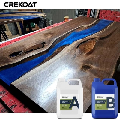 Bàn bàn đun rỉ nhựa epoxy rõ ràng cung cấp bề mặt mịn và liền mạch