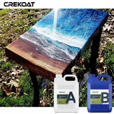 Hạt nhựa epoxy rõ ràng có độc tính thấp cho bàn làm tăng độ sâu của nghệ thuật trong nhà