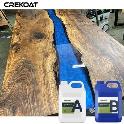 Crystal Clear Coat Table Top Epoxy Bảo tồn Live Edge gỗ với độ rõ ràng