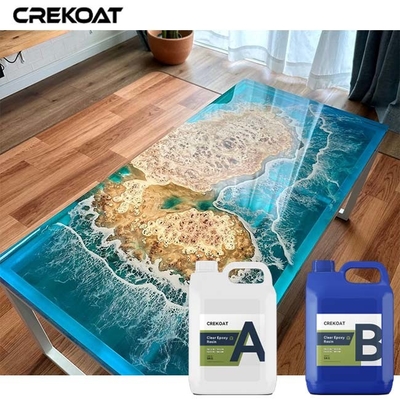 Đúc nhựa Epoxy đổ sâu rõ ràng cho mặt bàn quầy bar bằng gỗ