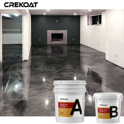 Lớp phủ sàn Epoxy kim loại đen cao cấp chống trơn trượt cho gia đình