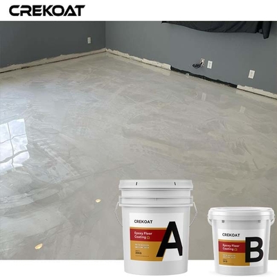 Lớp phủ sàn Epoxy kim loại dân dụng Hiệu ứng màu trắng Sản xuất đá cẩm thạch