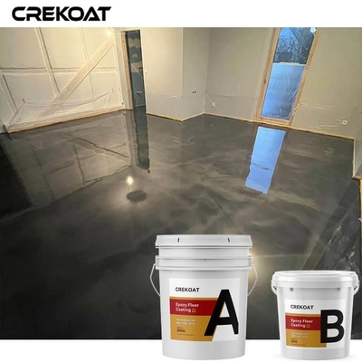 Lớp phủ sàn Epoxy kim loại đen cao cấp chống trơn trượt cho gia đình