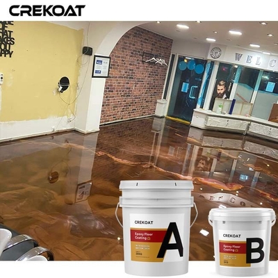 Lớp phủ sàn Epoxy kim loại có độ bóng cao Cài đặt thương mại Hình thức giống như dung nham