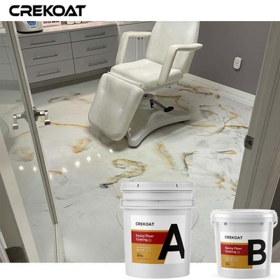 Lớp phủ ngoài Urethane Lớp phủ sàn Epoxy ánh kim màu trắng Liền mạch hợp vệ sinh