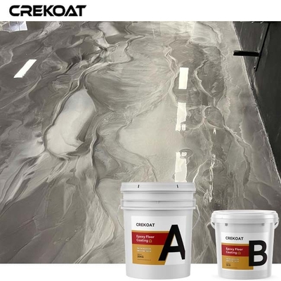 Lớp phủ sàn Epoxy kim loại thương mại 3d Sàn bê tông màu trang trí