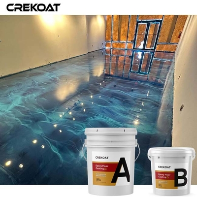 Lớp phủ sàn kim loại thương mại cho phòng trưng bày Epoxy Văn phòng nhà hàng