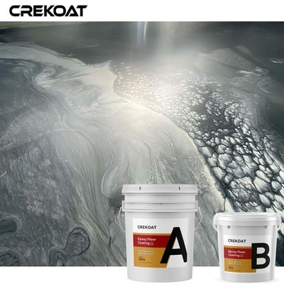 Màu sơn sàn Epoxy kim loại ba chiều phát triển mạnh ở các khu vực có lưu lượng cao Độ bền chói lóa