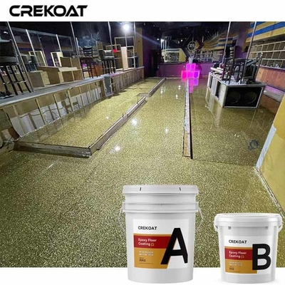 Shiny Flakes Metal Epoxy Floor Coating Sàn bê tông màu