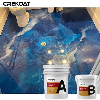 Lớp phủ sàn bê tông kim loại dân dụng Hỗn hợp nhựa Epoxy và bột màu