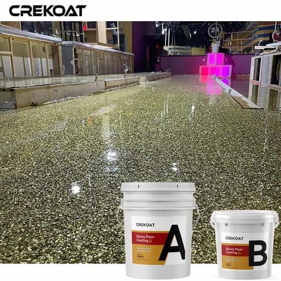 Shiny Flakes Metal Epoxy Floor Coating Sàn bê tông màu