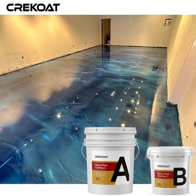Hiệu ứng 3D Lớp phủ sàn epoxy kim loại chống vết bẩn hóa chất và mài mòn