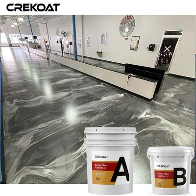 Lớp phủ sàn Epoxy kim loại dân dụng tạo hiệu ứng ba chiều