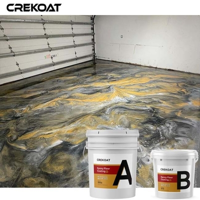 Lớp phủ sàn epoxy kim loại xám cho phòng triển lãm và nhà hàng