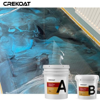 Hiệu ứng 3D Lớp phủ sàn epoxy kim loại chống vết bẩn hóa chất và mài mòn