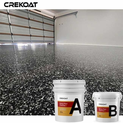 Lớp phủ sàn nhà để xe Epoxy Flake bao gồm nhựa Epoxy màu
