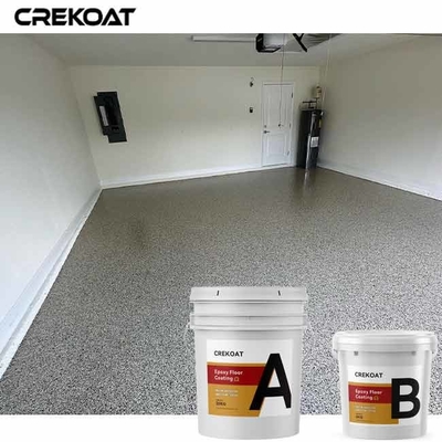 Sơn phủ sàn Epoxy Flake lâu dài với chip màu xám