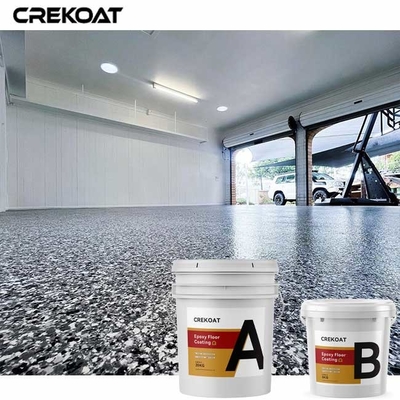 Lớp phủ sàn Epoxy Flake có độ bóng cao Chống tia cực tím Độ bám dính tuyệt vời