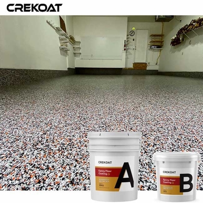 Lớp phủ sàn Polyaspartic Flake màu cho các khu vực có lưu lượng truy cập cao