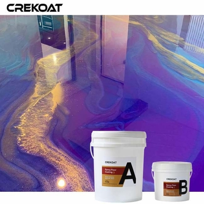 Lớp phủ sàn Epoxy kim loại màu tím bền cho môi trường dân cư và thương mại