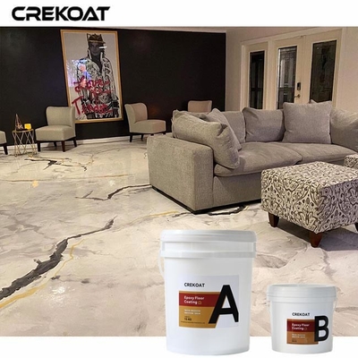 Low Smell White Metallic Epoxy Floors Coating Tùy chọn kết cấu chống trượt cho an toàn