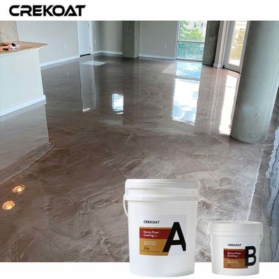 Lớp phủ sàn epoxy kim loại phản xạ cao bóng hoặc kết thúc mờ