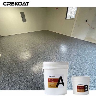 Lớp phủ sàn 3D Epoxy nhúng các mảnh kim loại để tạo hiệu ứng bóng mờ