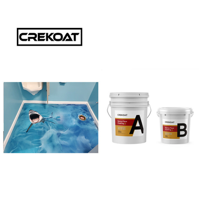 Lớp phủ sàn nhựa epoxy bóng cứng Lớp phủ sàn 3D liền mạch