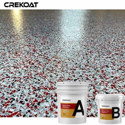 Lớp phủ sàn nhựa Epoxy không thấm nước Vinyl Flakes với lớp phủ ngoài Urethane bóng mờ