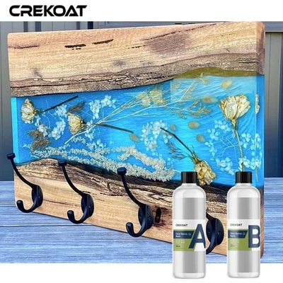 Crystal Clear Epoxy Resin Lớp phủ ngoài Độ nhớt cao Bảo dưỡng nhanh cho hàng thủ công