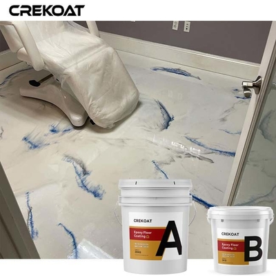 Lớp phủ ngoài Urethane Lớp phủ sàn Epoxy ánh kim màu trắng Liền mạch hợp vệ sinh
