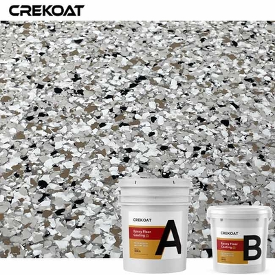 Lớp phủ sàn Epoxy Flake có độ bóng cao pha trộn màu cho các cơ sở máy bay Hangars