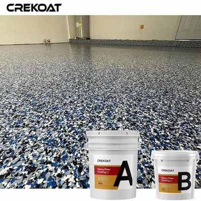 Lớp phủ sàn Epoxy Flake thương mại trong nhà để xe cửa hàng bán lẻ văn phòng