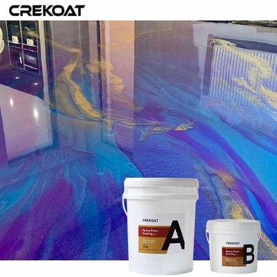Lớp phủ sàn Epoxy kim loại màu tím bền cho môi trường dân cư và thương mại